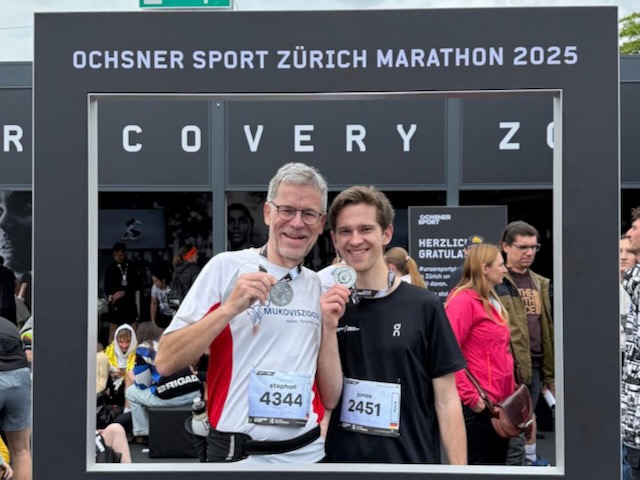 Foto mit Jonas beim Zürich-Marathon
